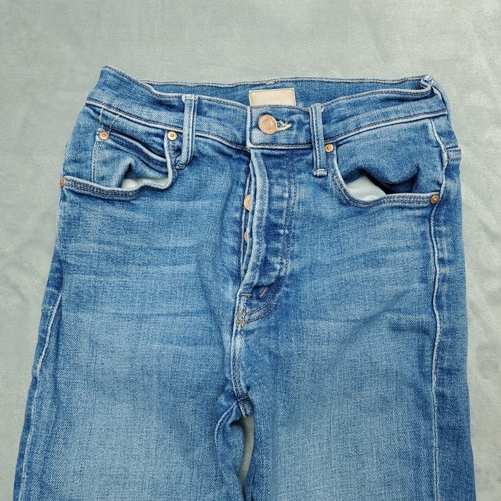 Mother Jeans Womens 23Blue Denim Super Stunner Ankle Double Vision Heart Pocket - Picture 3 of 16